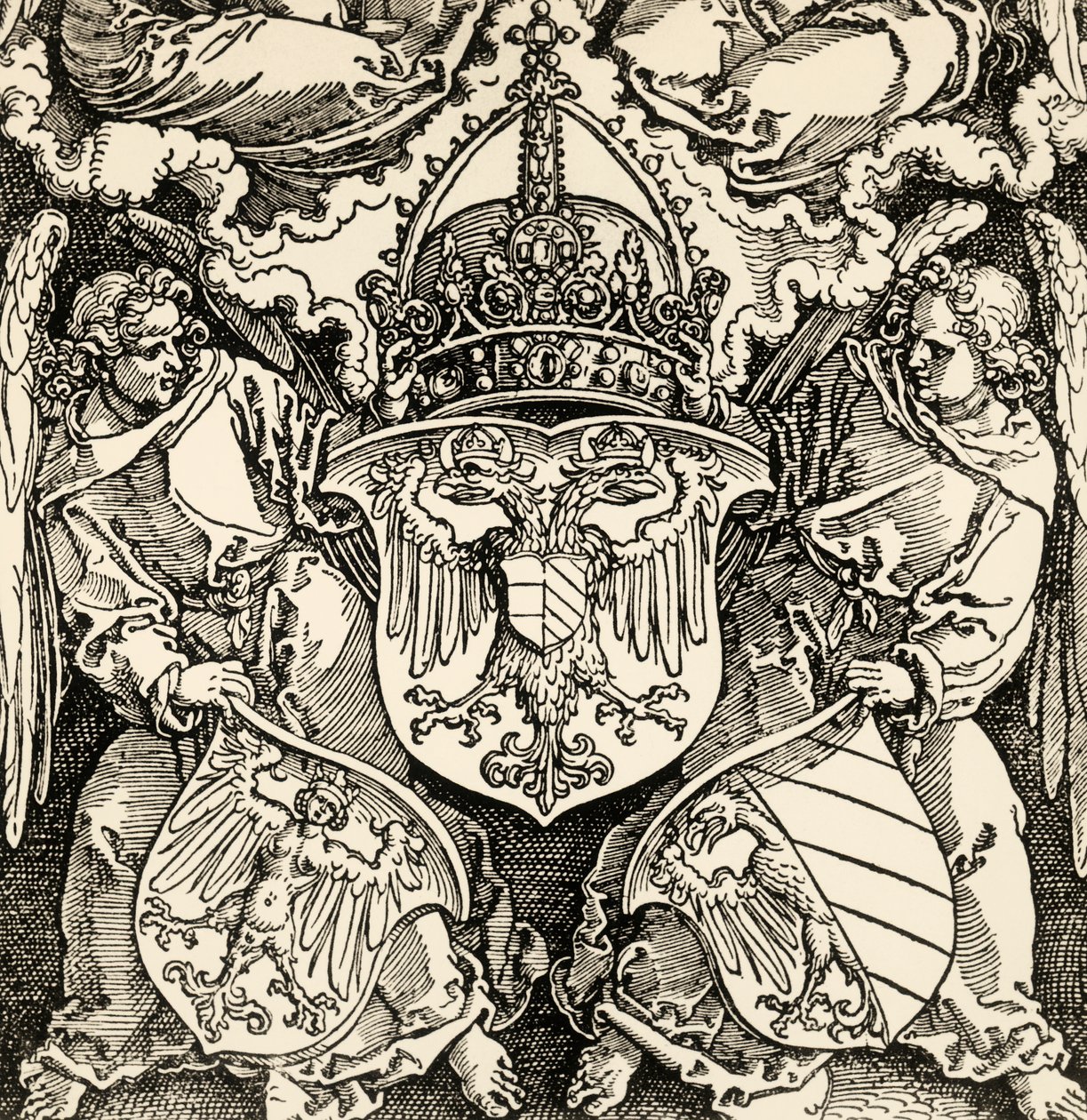 A Germán Birodalom címere, Albrecht Durer (1471-1528), metszet, Németország alkotó: Albrecht Dürer