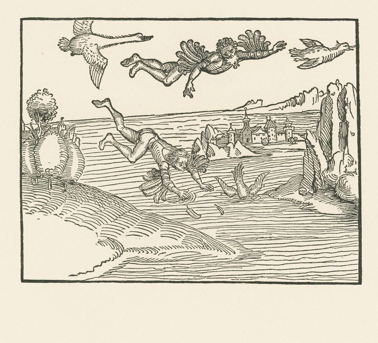 Daidalosz és Ikarosz alkotó: Albrecht Dürer or Duerer