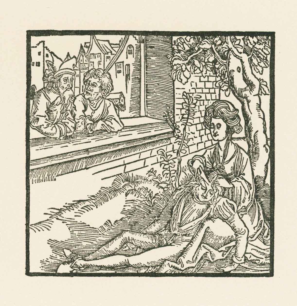 Delila levágja Sámson haját. alkotó: Albrecht Dürer or Duerer