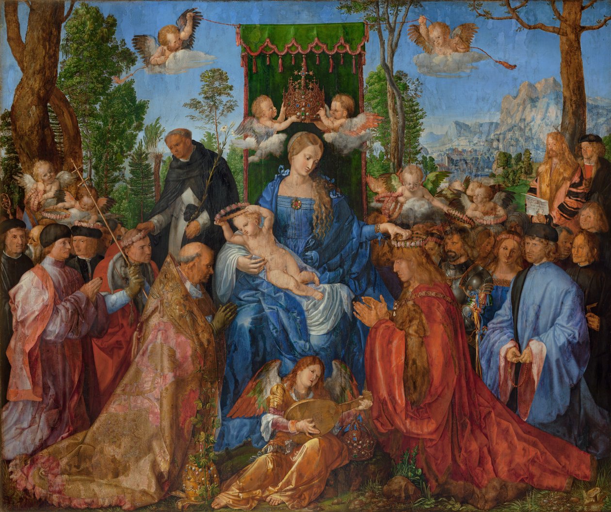 A rózsafüzér ünnepe, 1506 alkotó: Albrecht Dürer
