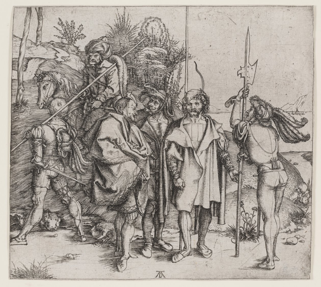 Öt katona és egy török lóháton, 1495-96 alkotó: Albrecht Dürer