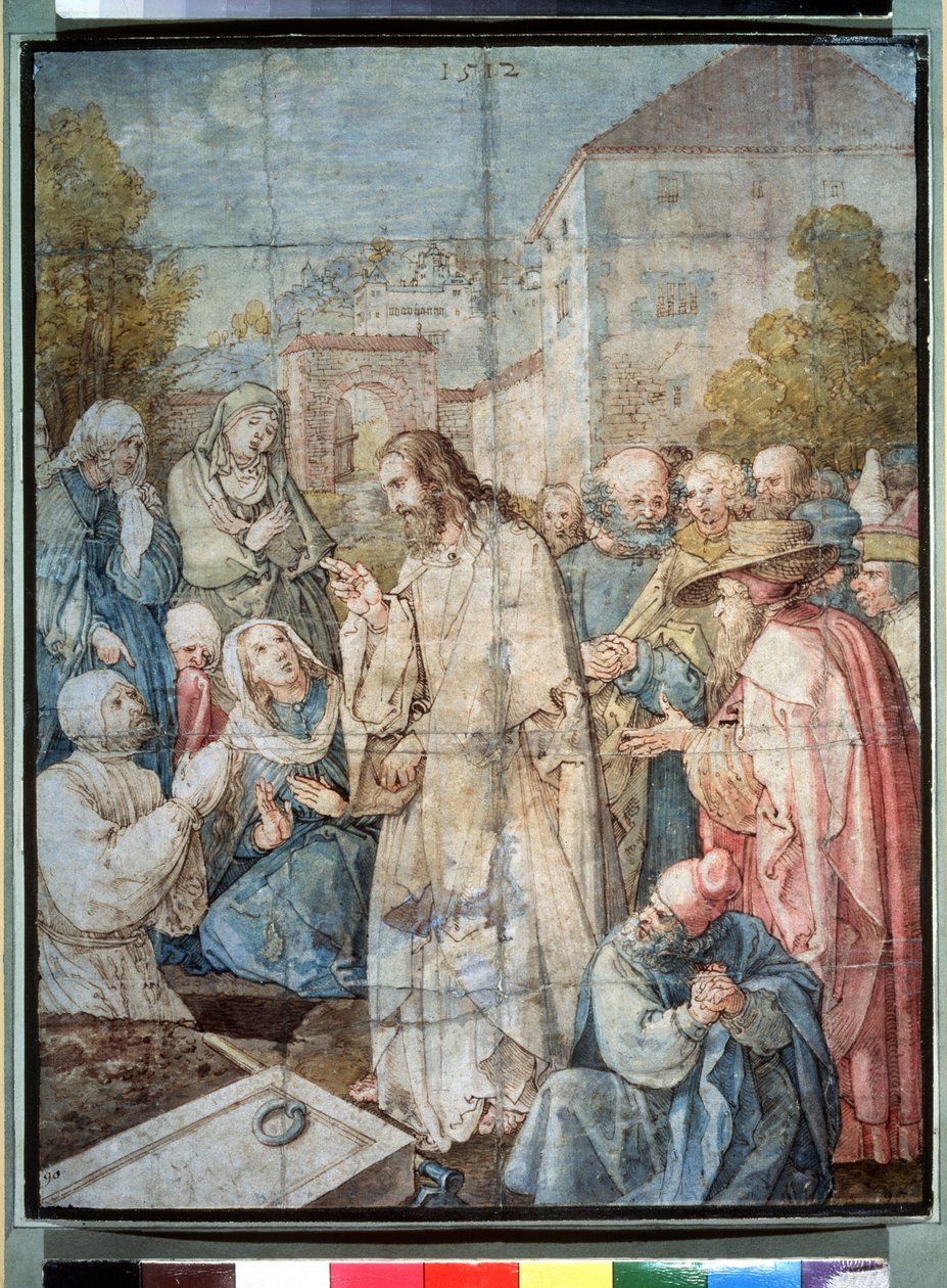 "Lázár feltámasztása" (Lázár feltámasztása) Albrecht Durer (1471-1528) akvarell és tusa, 1512 Puskin Múzeum, Moszkva alkotó: Albrecht Dürer