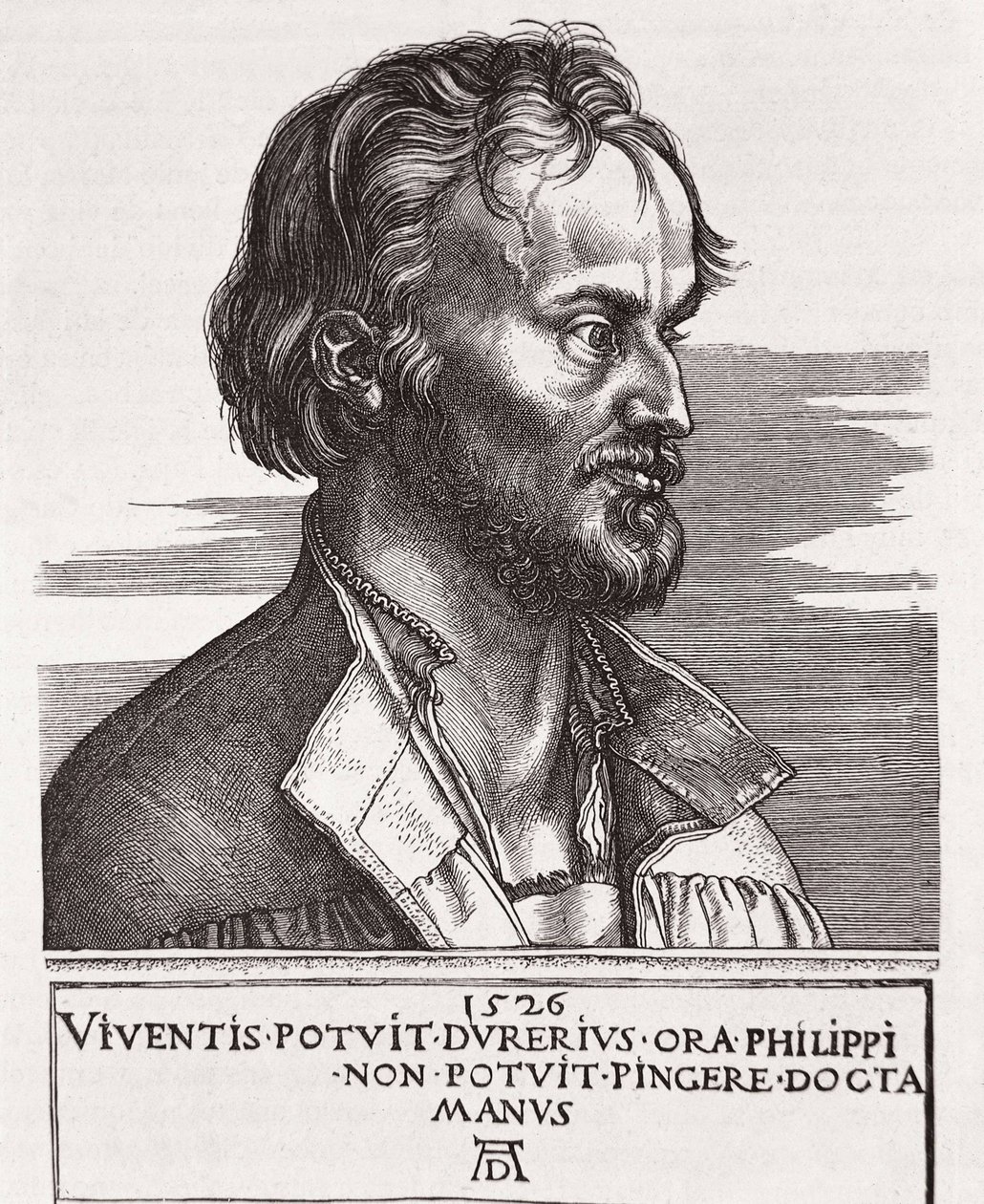 MELANCHTON, Philipp Schwarzerd, hívott (1497-1560). Teológus és Luther munkatársa (metszet) alkotó: Albrecht Dürer