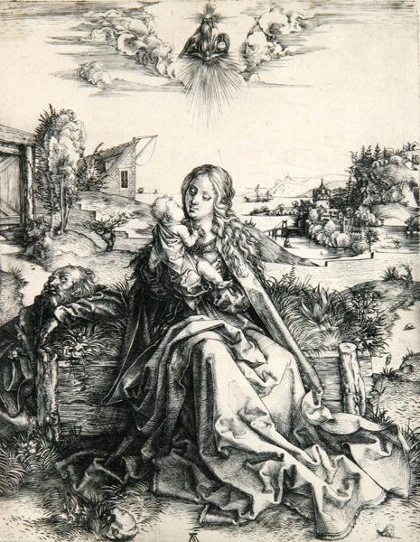 Madonna szitakötővel (metszet) alkotó: Albrecht Dürer