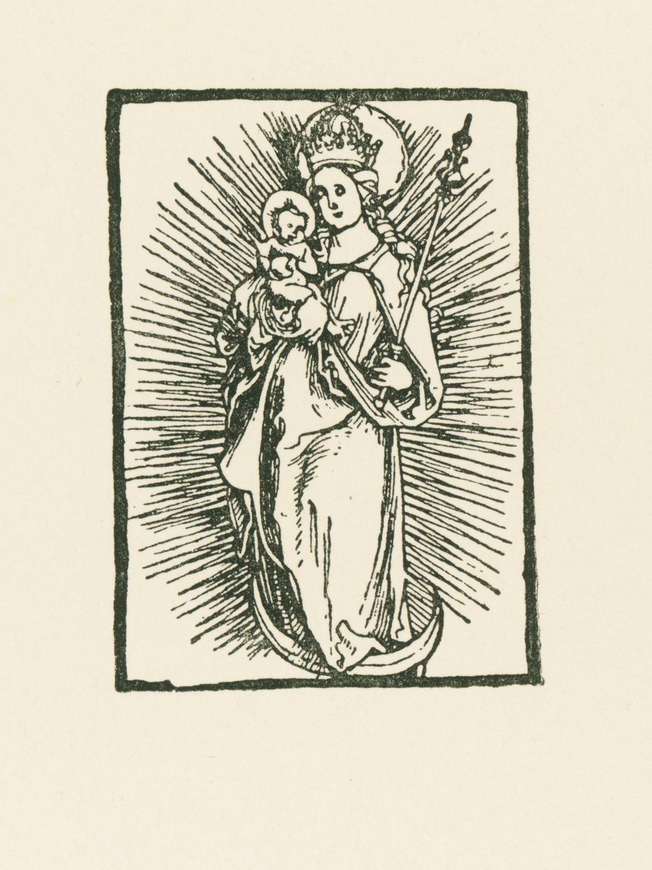 Mária Szűz Mária, mint a Mennyek Királynője a Napban alkotó: Albrecht Dürer or Duerer
