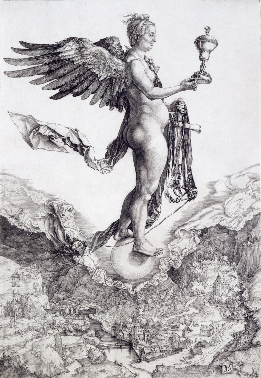 Nemezis (The Great Fortune) (metszet) (lásd még: 73790) alkotó: Albrecht Dürer