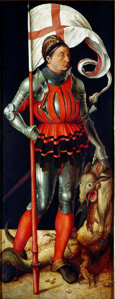 Paumgartner-oltárkép: „” Szent György”” Albrecht Durer (1471-1528) festménye 1502-1504 Dim. 157x61 cm Alte Pinakothek, München alkotó: Albrecht Dürer