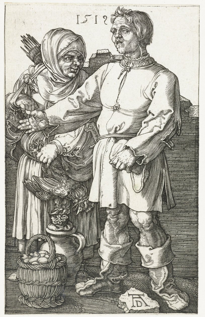 Parasztpár a piacon alkotó: Albrecht Dürer or Duerer