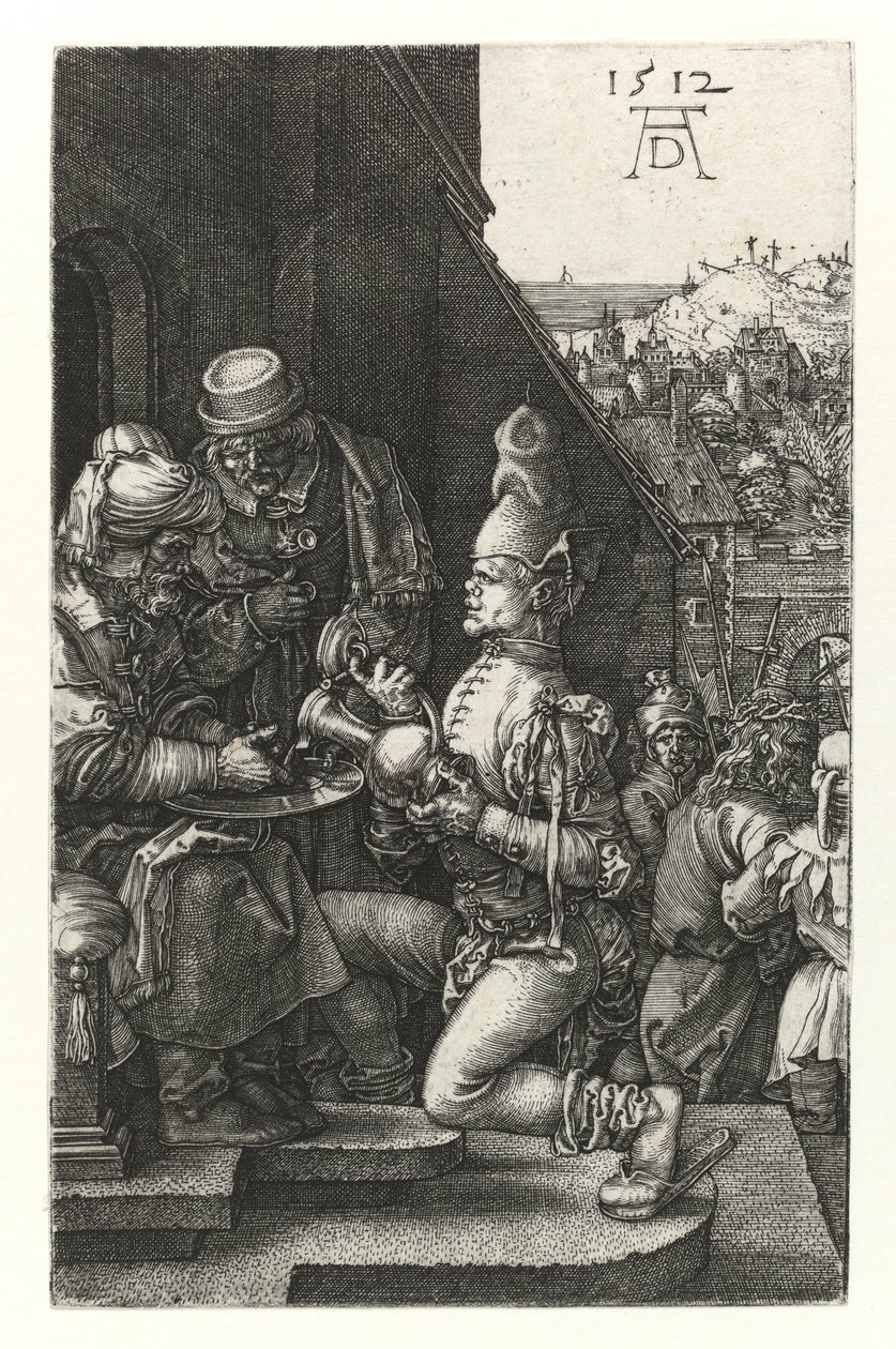 Pilátus kezet mos, 1512 alkotó: Albrecht Dürer