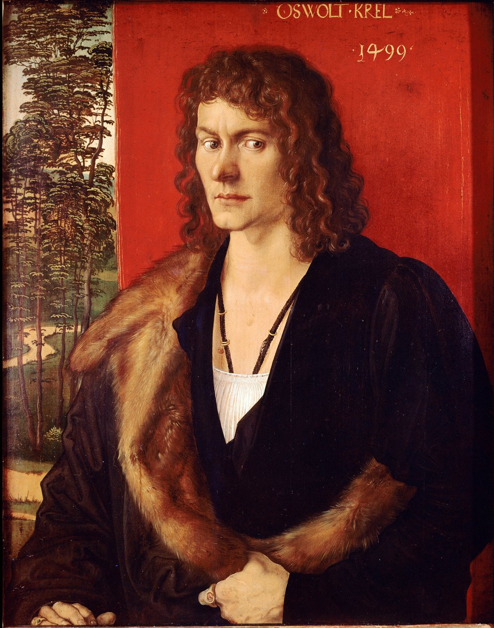 Ashbolt Creel portréja, Albrest Distance festménye (1461-1526) 1499 tojás. 50x39 SIM München, Alte Pinkotheke alkotó: Albrecht Dürer