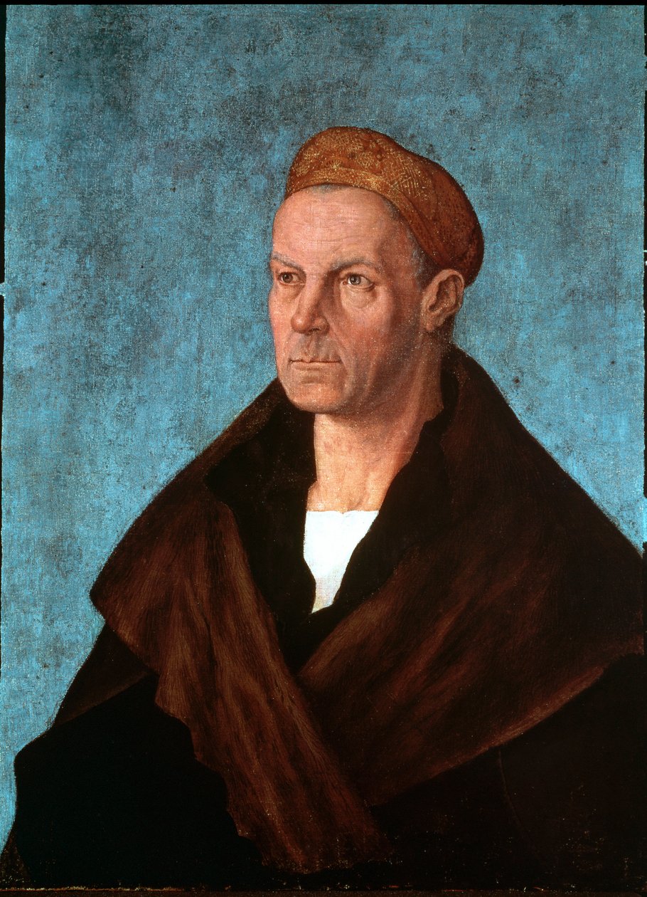 Jakob II Fugger dit le Riche német bankár (1459-1525) Detrempe d