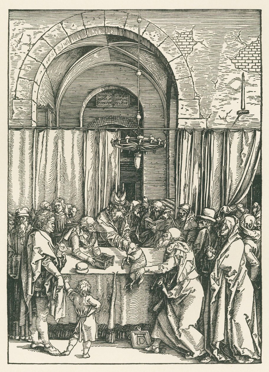 Joachim felajánlásának visszautasítása, 1504 körül (fametszet) alkotó: Albrecht Dürer or Duerer