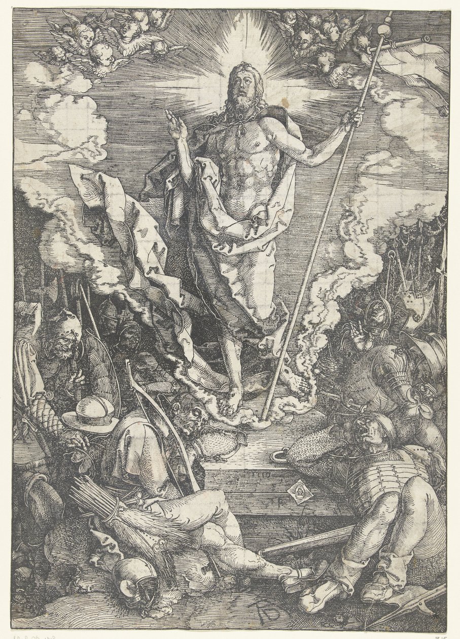 Feltámadás, a "Nagy passió" sorozatból alkotó: Albrecht Dürer or Duerer
