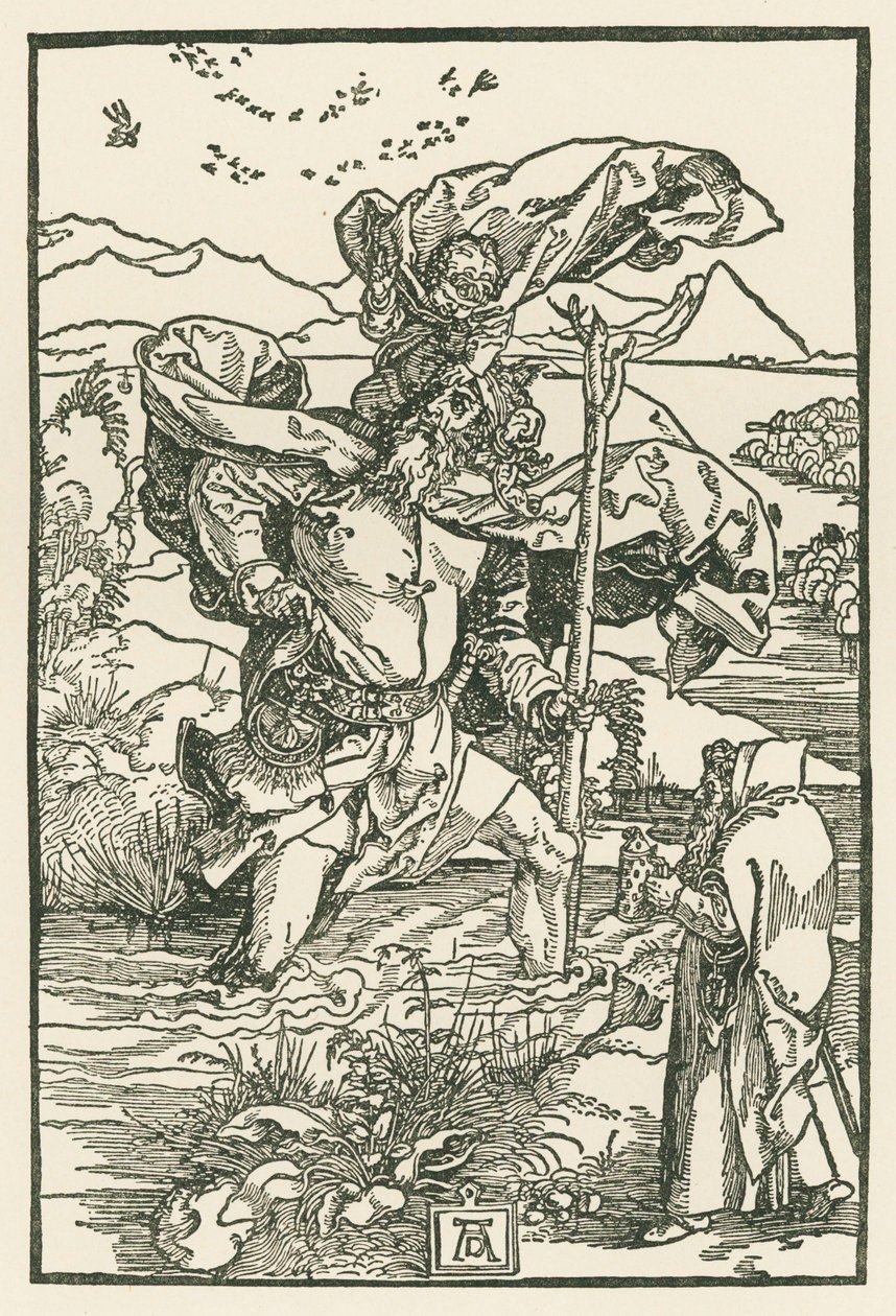 Szent Kristóf, 1503-04 körül (fametszet) alkotó: Albrecht Dürer or Duerer