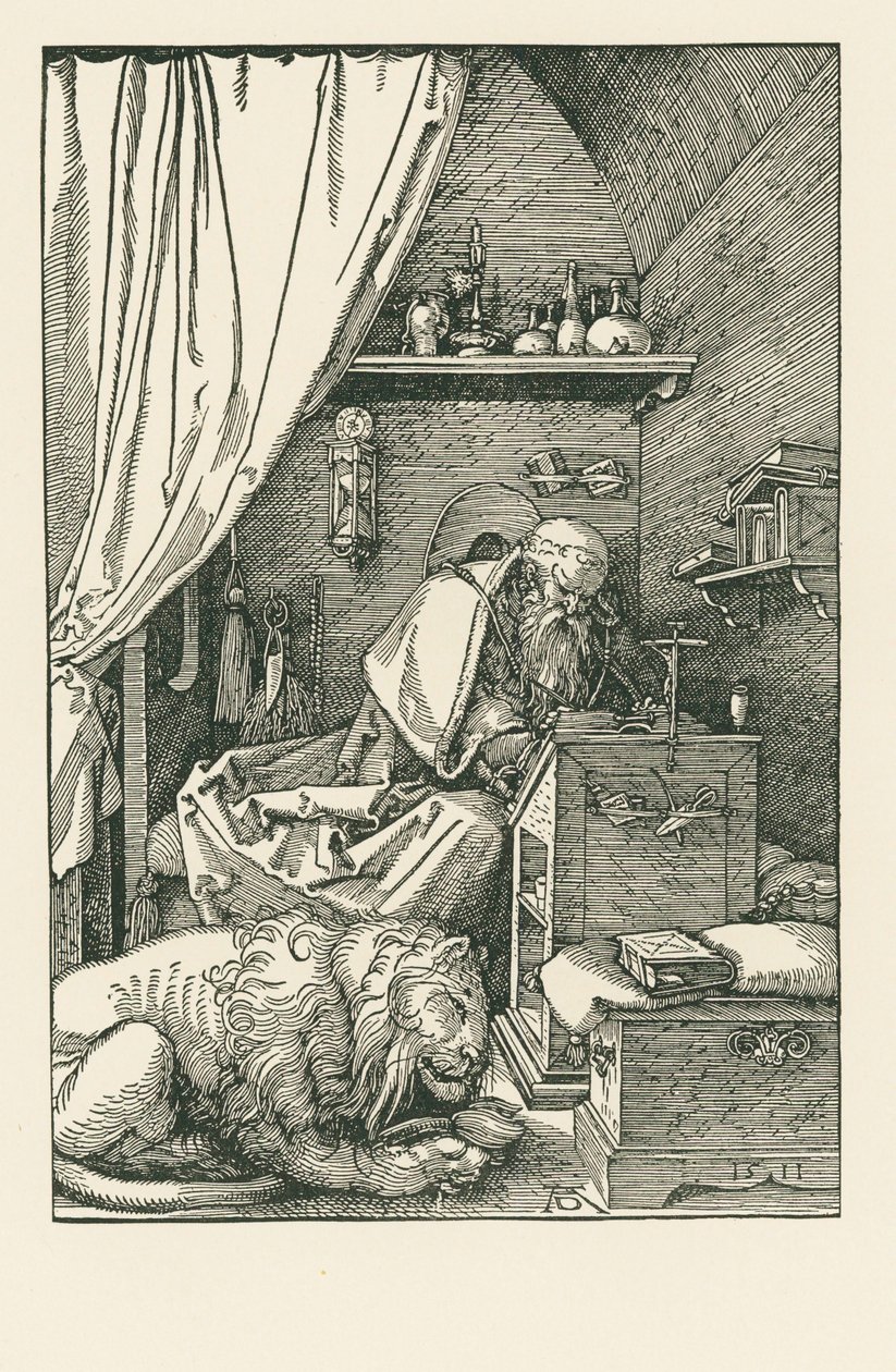 Szent Jeromos a cellájában alkotó: Albrecht Dürer or Duerer