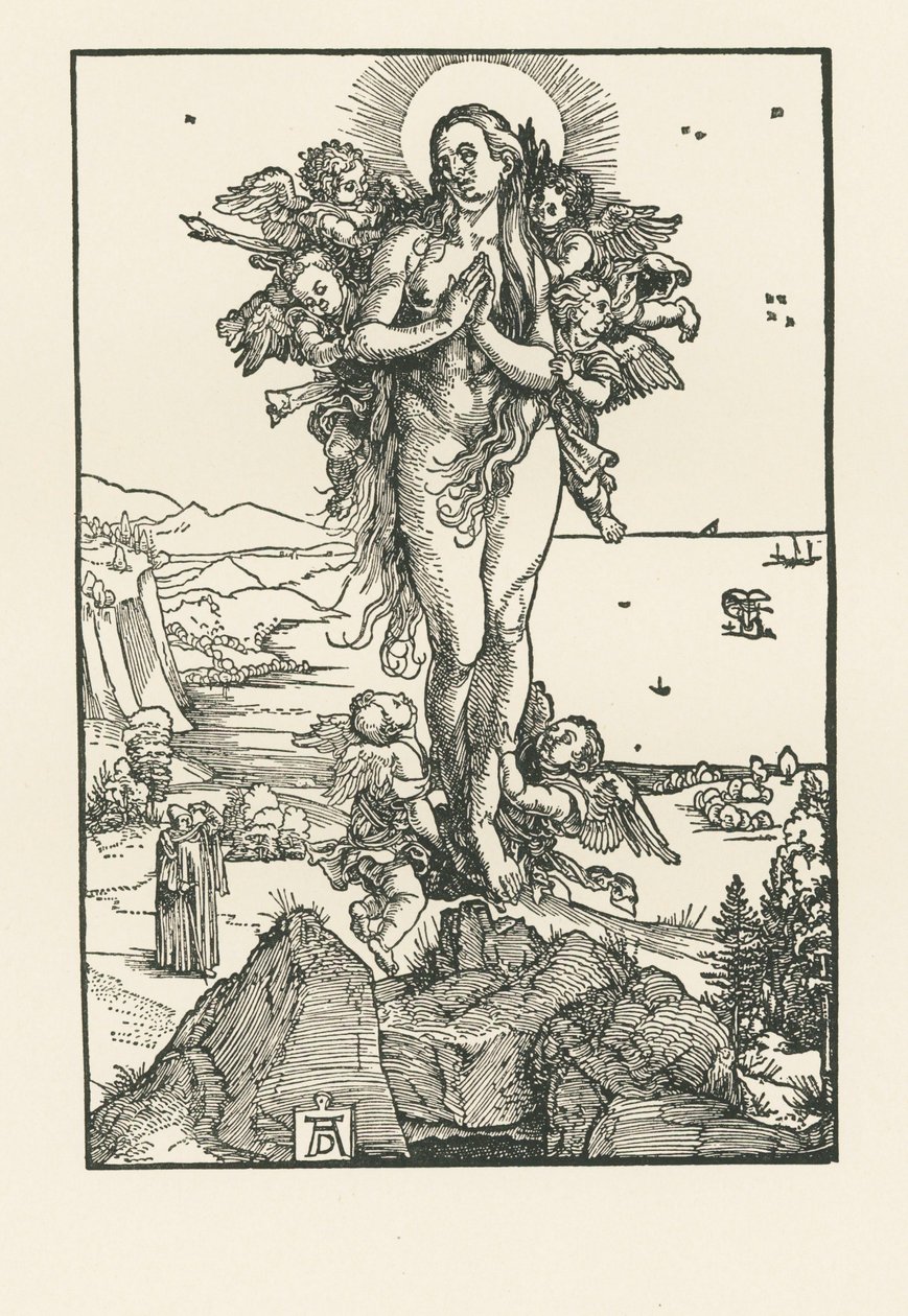 Szent Mária Magdolna eksztázisban, 1504-05 körül (fametszet) alkotó: Albrecht Dürer or Duerer