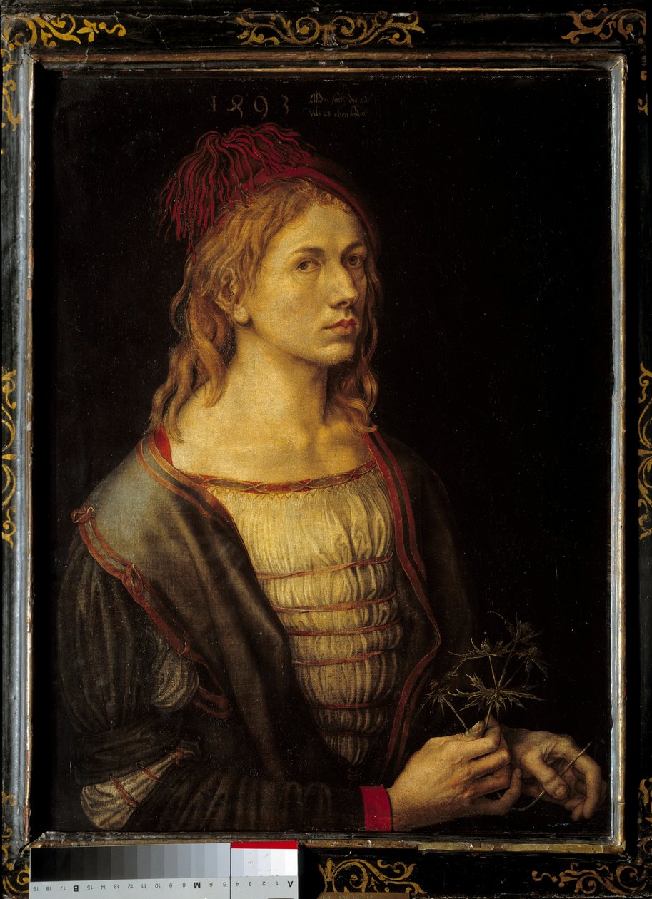 Önarckép egy bogáncssal alkotó: Albrecht Dürer