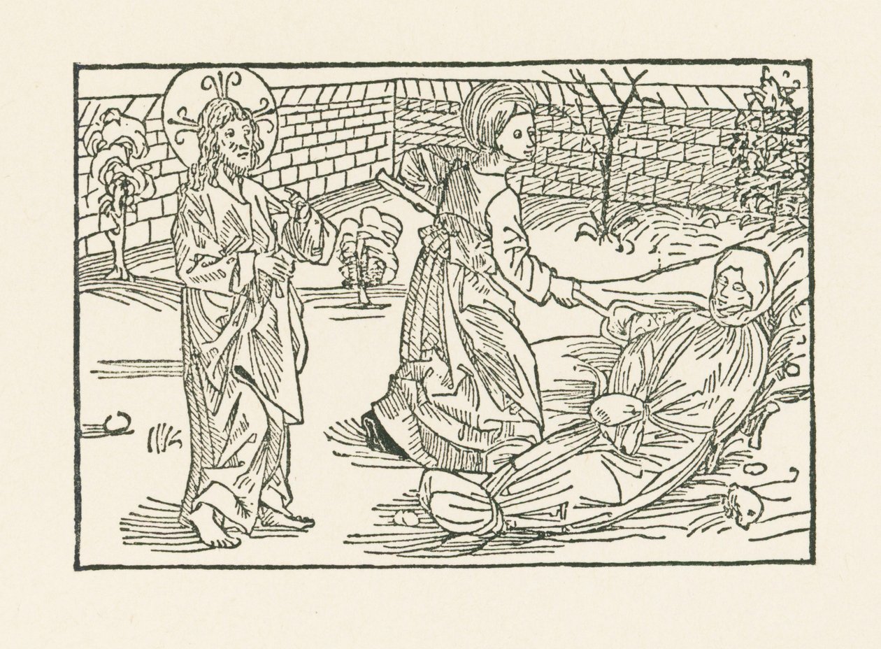 Hatodik irgalmassági munka: Gondoskodás embertársaink temetéséről alkotó: Albrecht Dürer or Duerer