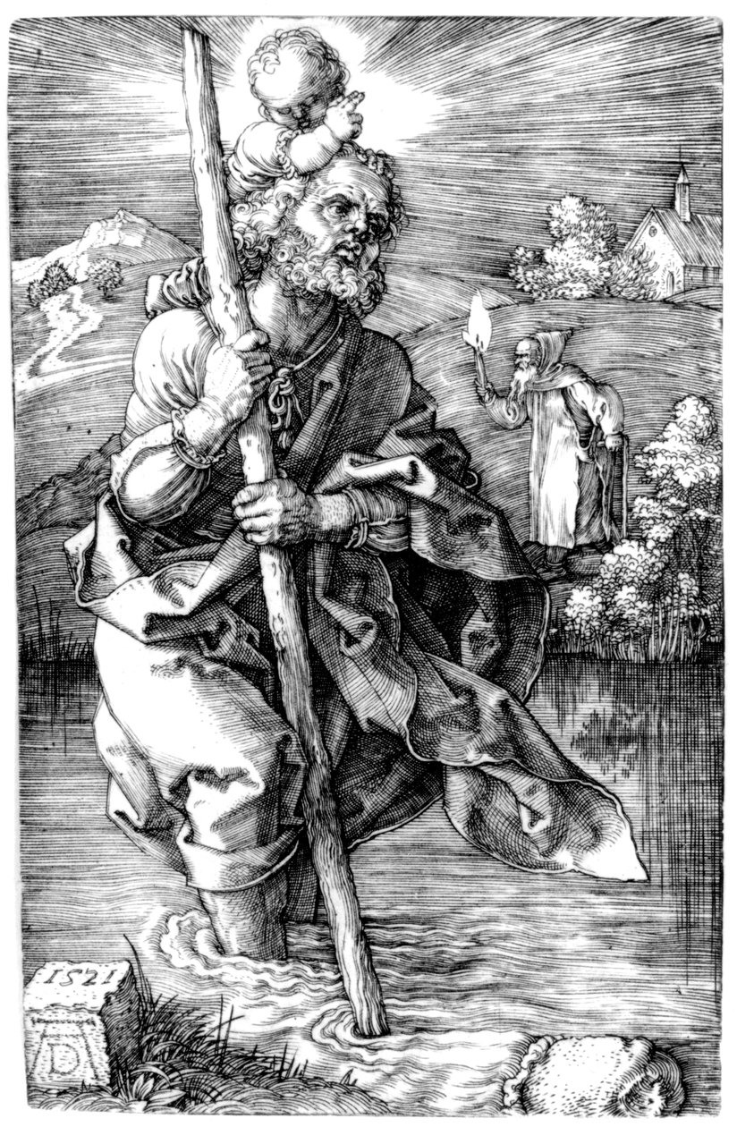Szent Kristóf jobbra néz, 1521 alkotó: Albrecht Dürer