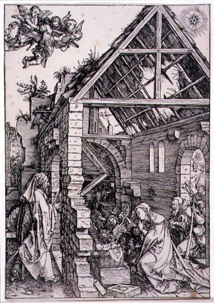 A Pásztorok imádása (fametszet) alkotó: Albrecht Dürer