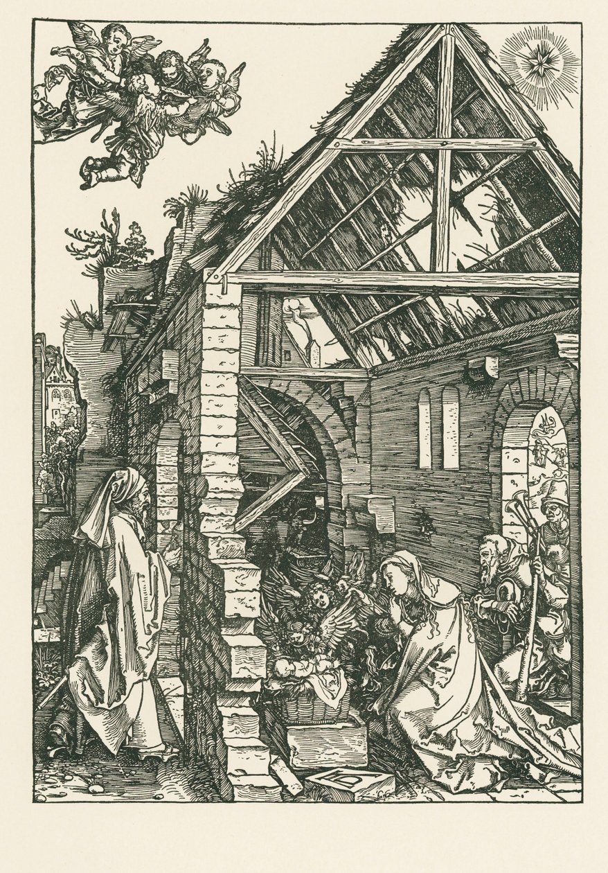 A pásztorok imádása, 1502-03 körül (fametszet) alkotó: Albrecht Dürer or Duerer