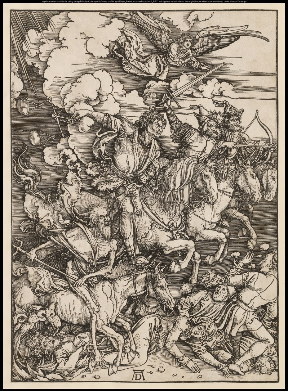 Az apokalipszis: A négy lovas alkotó: Albrecht Dürer or Duerer