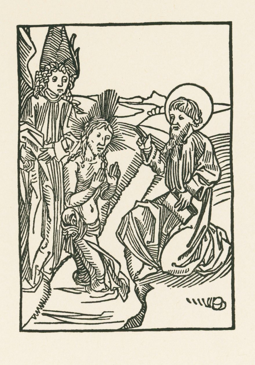 Krisztus megkeresztelkedése a Jordán folyóban alkotó: Albrecht Dürer or Duerer
