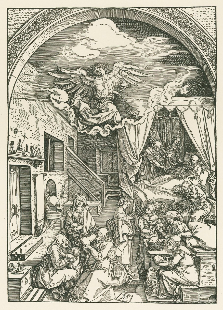 Szűz Mária születése, 1503 körül (fametszet) alkotó: Albrecht Dürer or Duerer