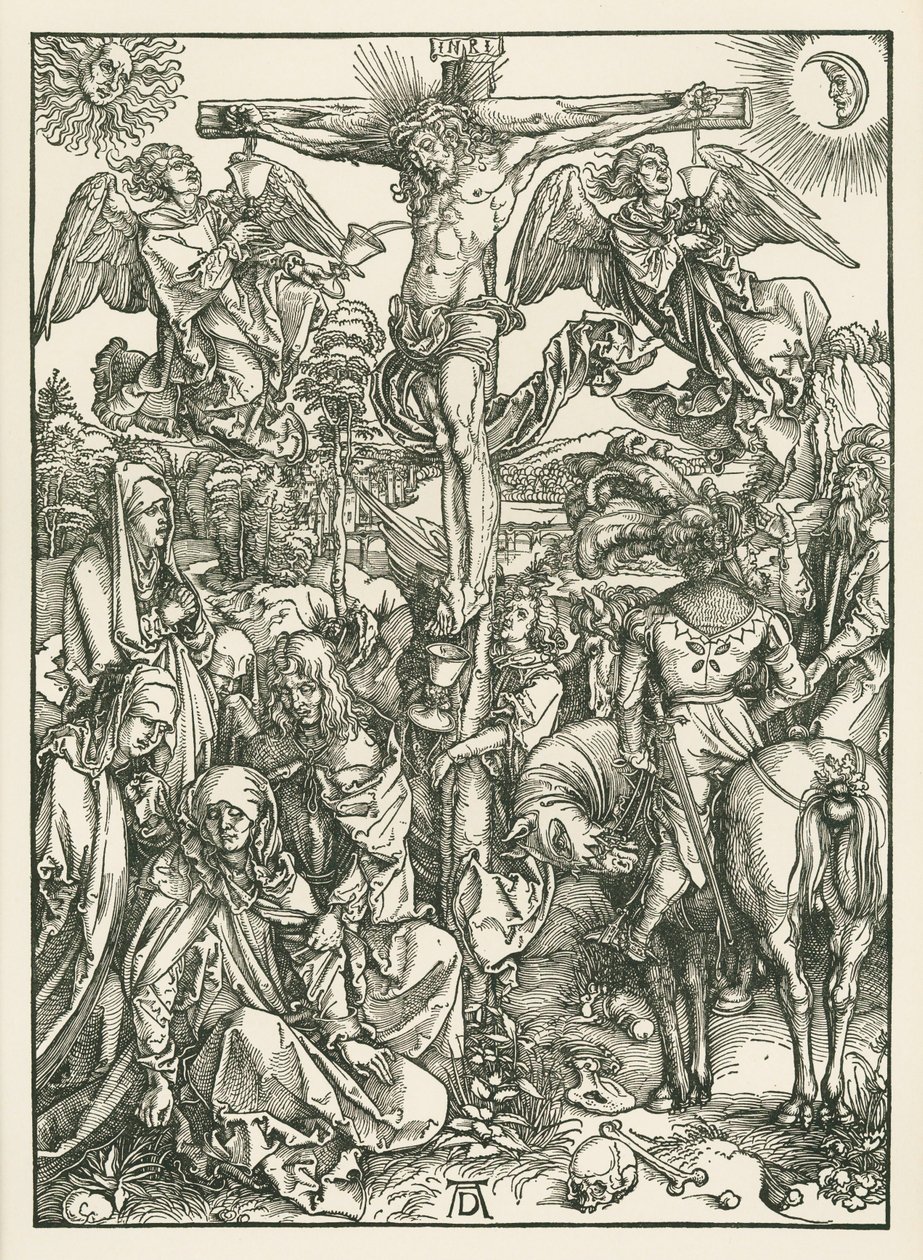 A keresztre feszítés, 1498 körül (fametszet) alkotó: Albrecht Dürer or Duerer