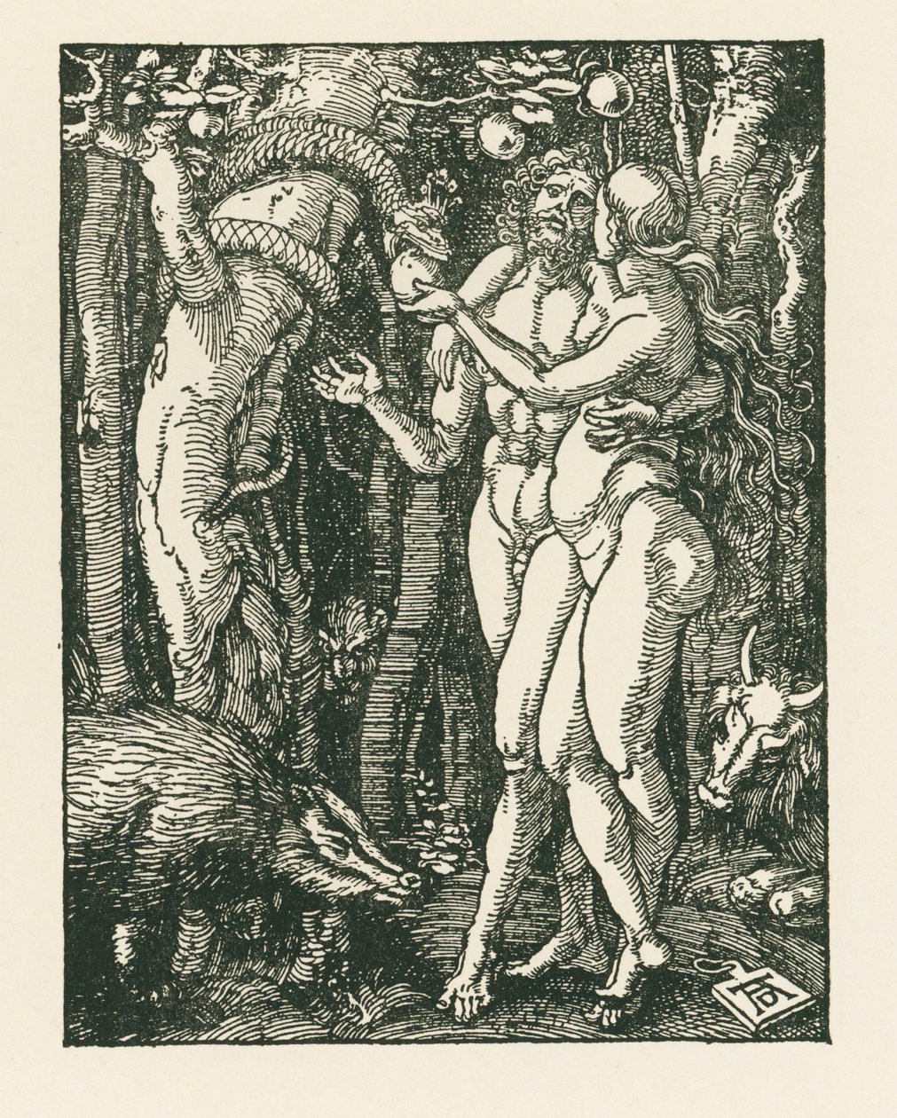 Az ember bukása, 1510 körül (fametszet) alkotó: Albrecht Dürer or Duerer