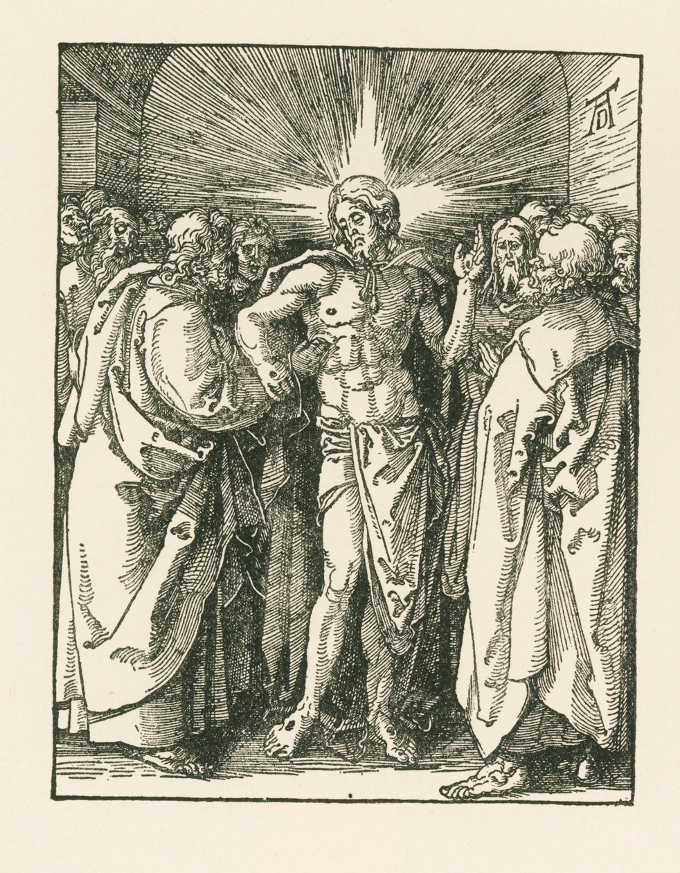 Szent Tamás hihetetlensége, 1510-10 körül (fametszet) alkotó: Albrecht Dürer or Duerer