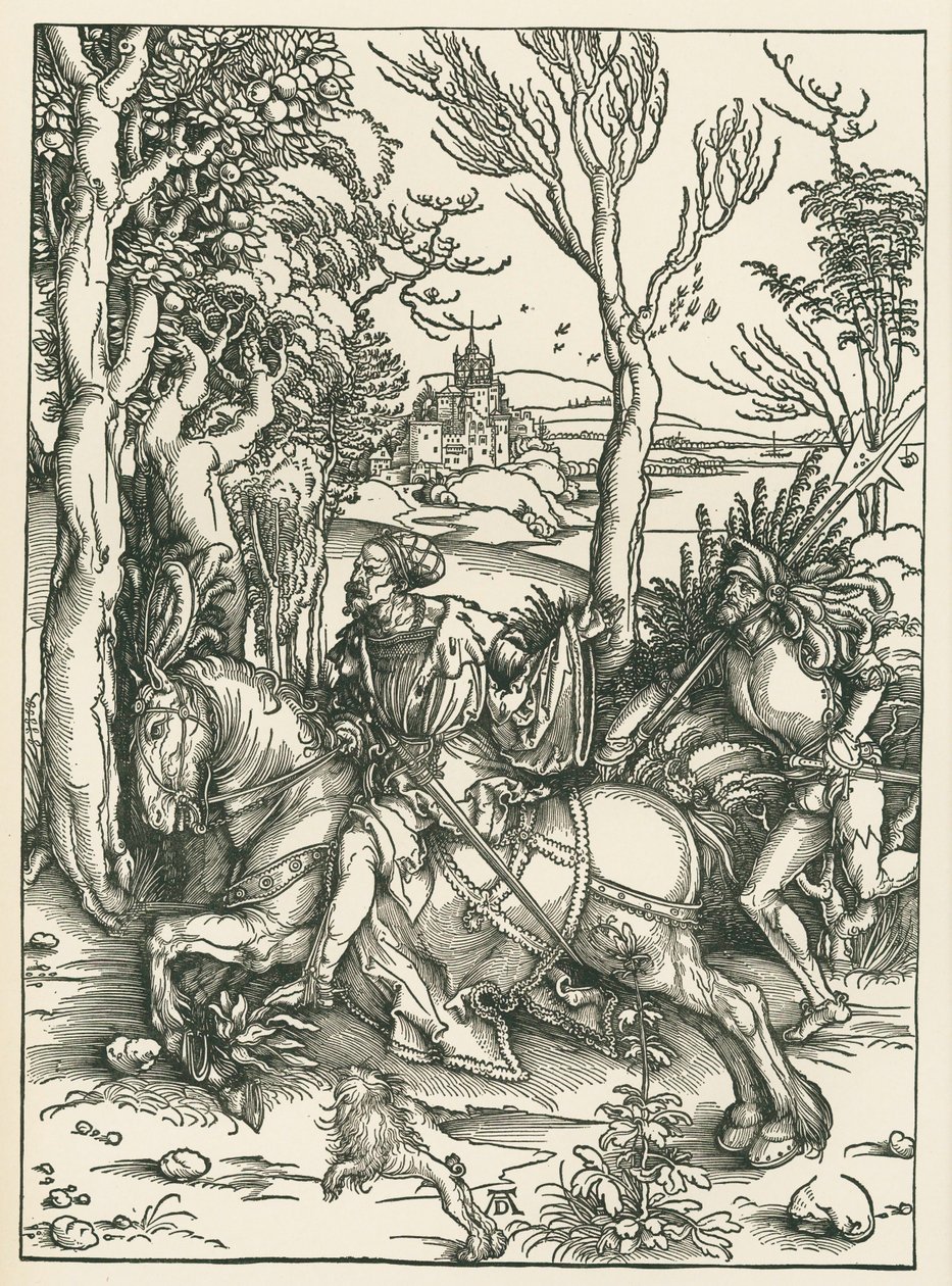 A lovag és a Landsknecht, 1496 körül (fametszet) alkotó: Albrecht Dürer or Duerer
