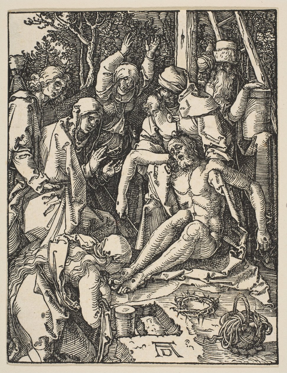 Siralom, a kis passióból, 159 körül (fametszet) alkotó: Albrecht Dürer