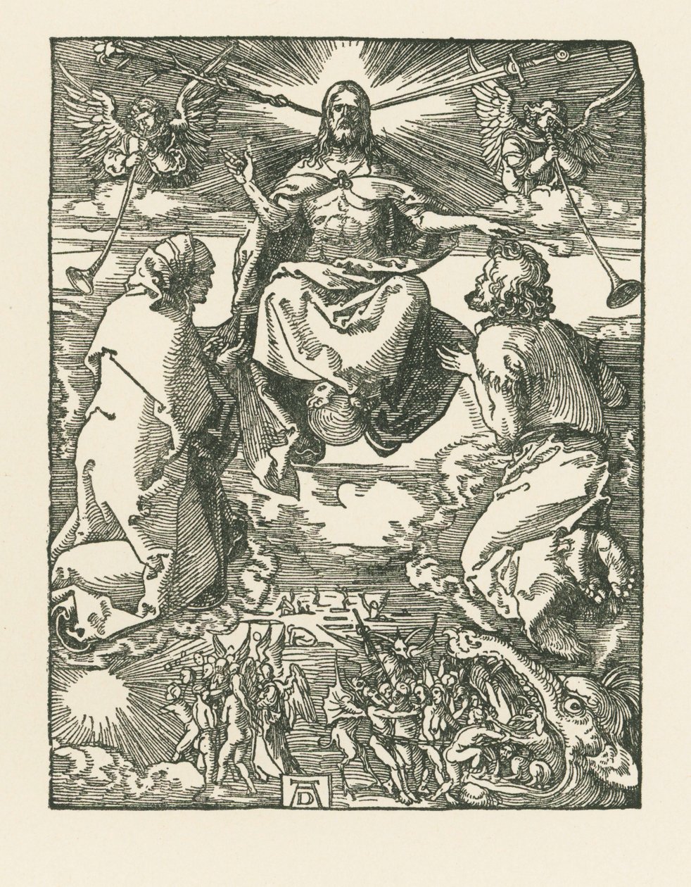 Az utolsó ítélet, 1510 körül (fametszet) alkotó: Albrecht Dürer or Duerer
