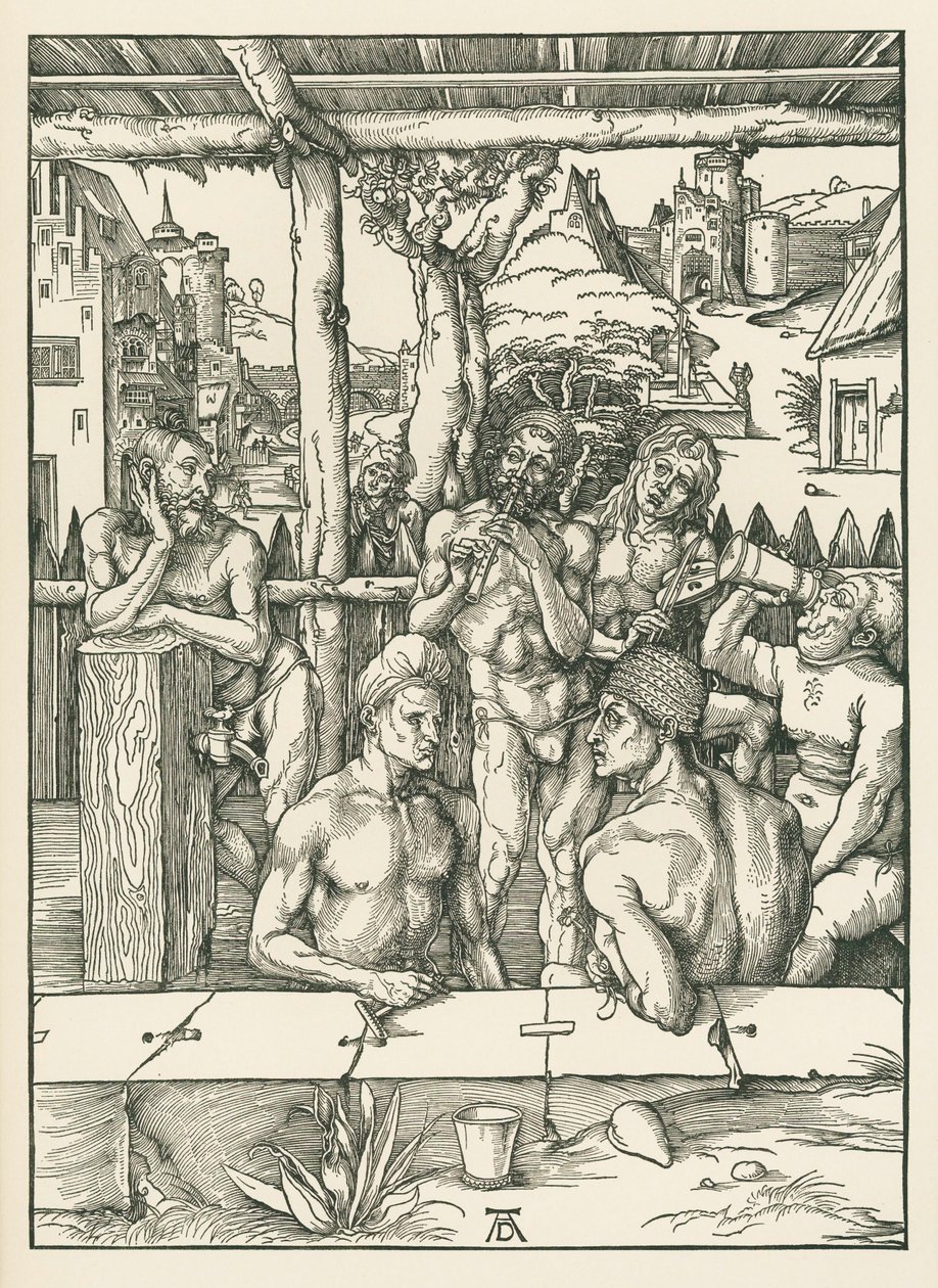A férfiak fürdője, 1496-97 körül (fametszet) alkotó: Albrecht Dürer or Duerer
