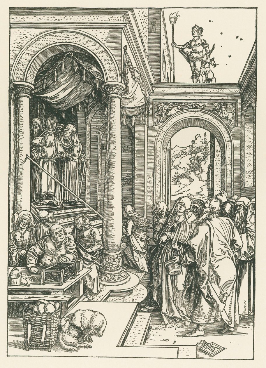 Szűz Mária bemutatása a templomban ... alkotó: Albrecht Dürer or Duerer