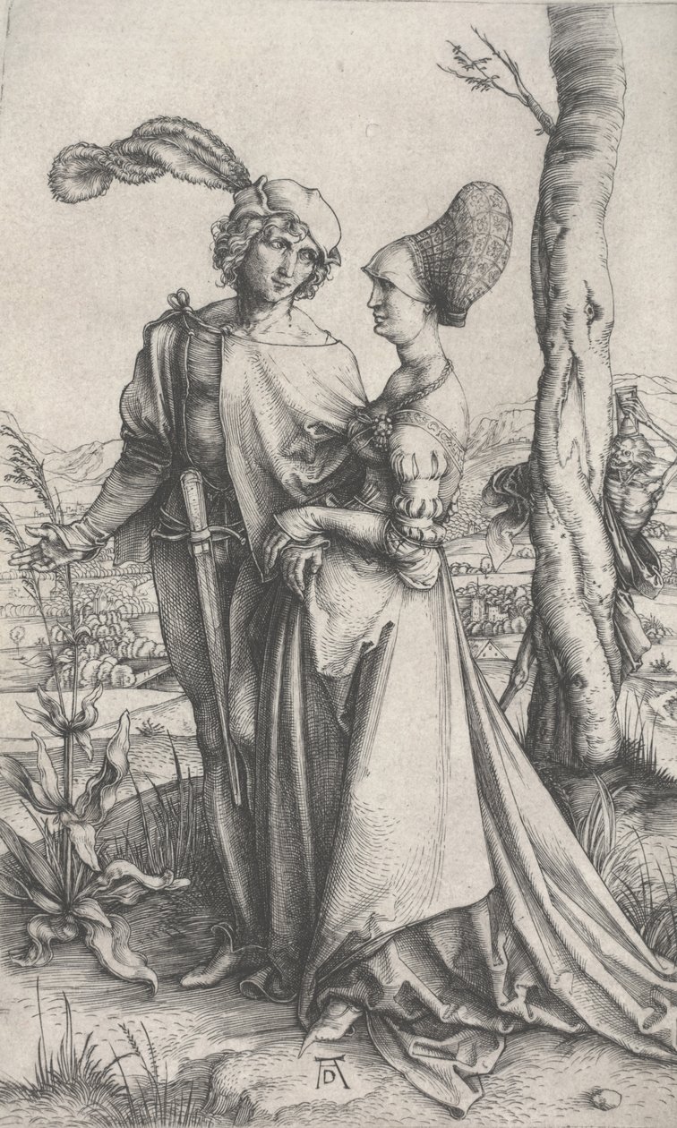 The Promenade, 1496-1497 (metszet) alkotó: Albrecht Dürer