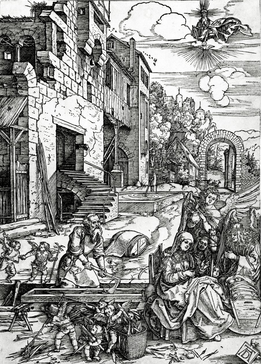 The Rest on the Flight to Egypt, A Szűz élete sorozatból alkotó: Albrecht Dürer