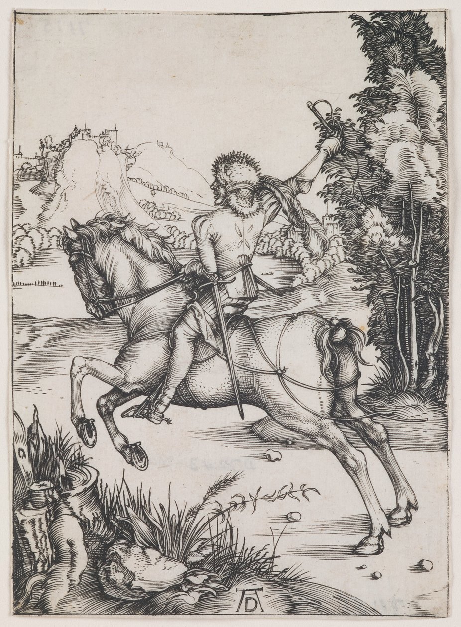 A kis futár, 1496 körül (metszet) alkotó: Albrecht Dürer or Duerer