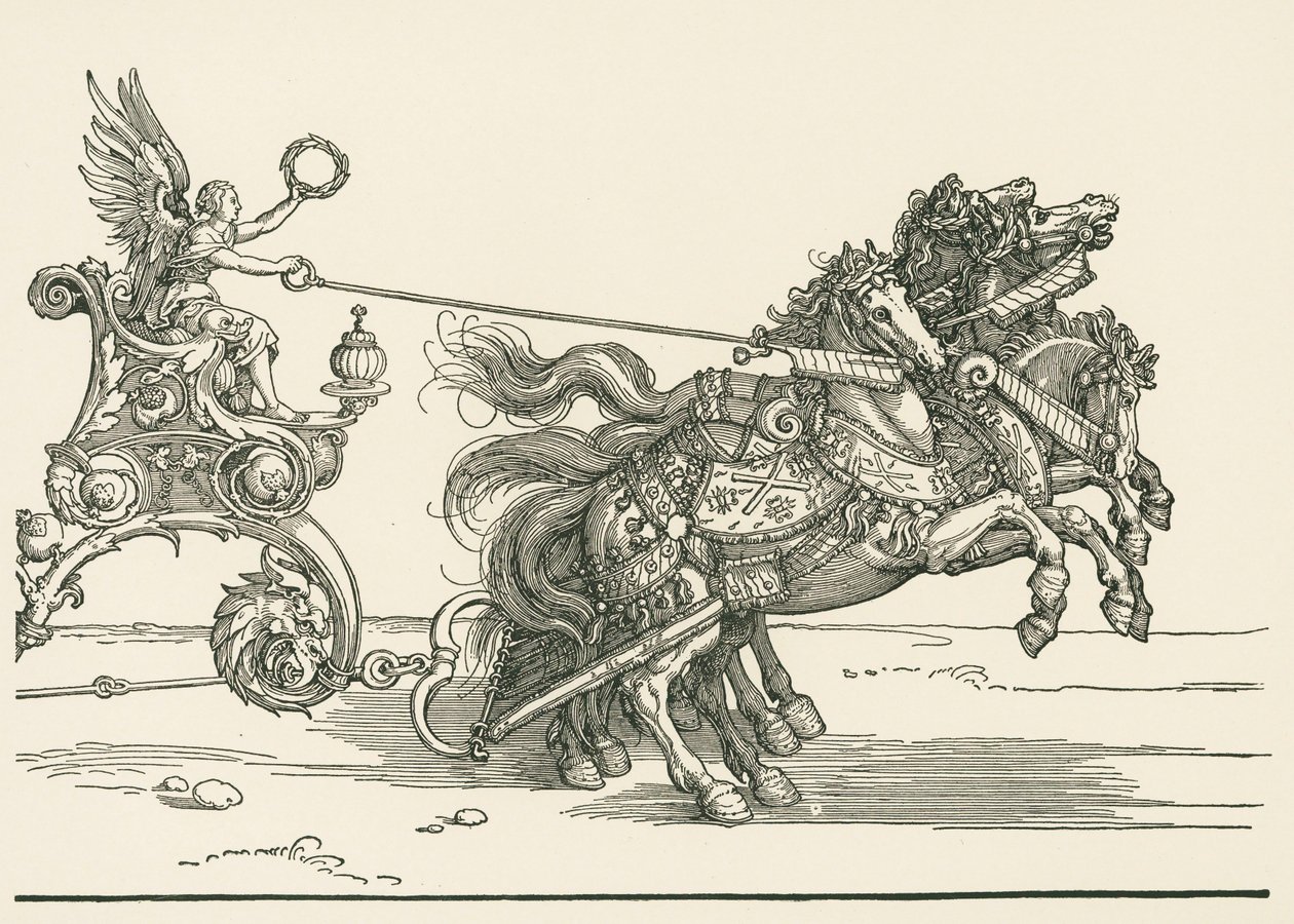 A kis diadalmas kocsi vagy a burgundi házasság alkotó: Albrecht Dürer or Duerer