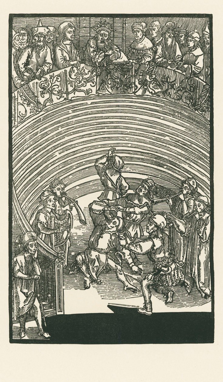 A színház, 1492-93 körül (fametszet) alkotó: Albrecht Dürer or Duerer