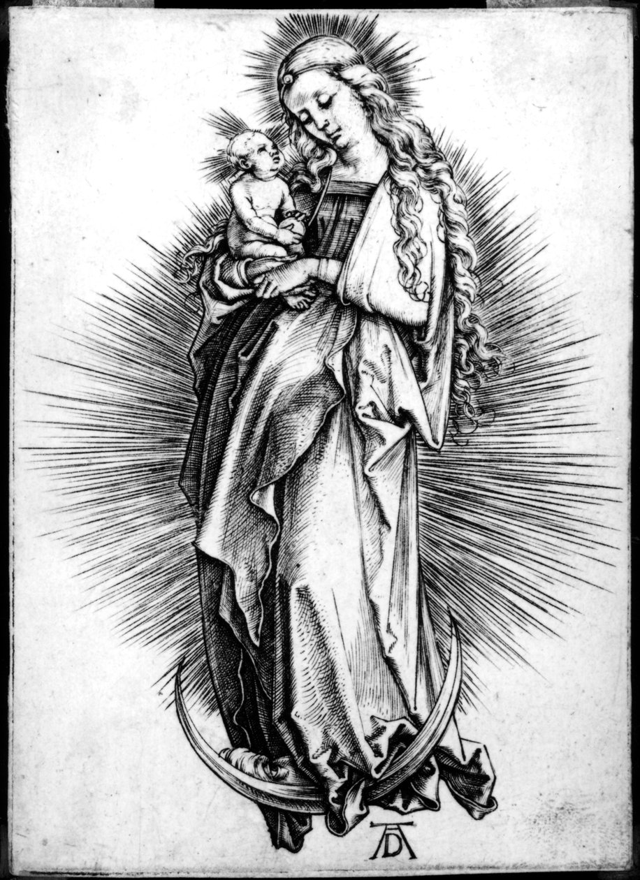 Szűz és gyermek a félholdon alkotó: Albrecht Dürer