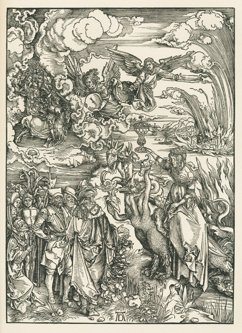 Babilon szajhája. Szent János Jelenései, 1496-97 körül (fametszet) alkotó: Albrecht Dürer or Duerer