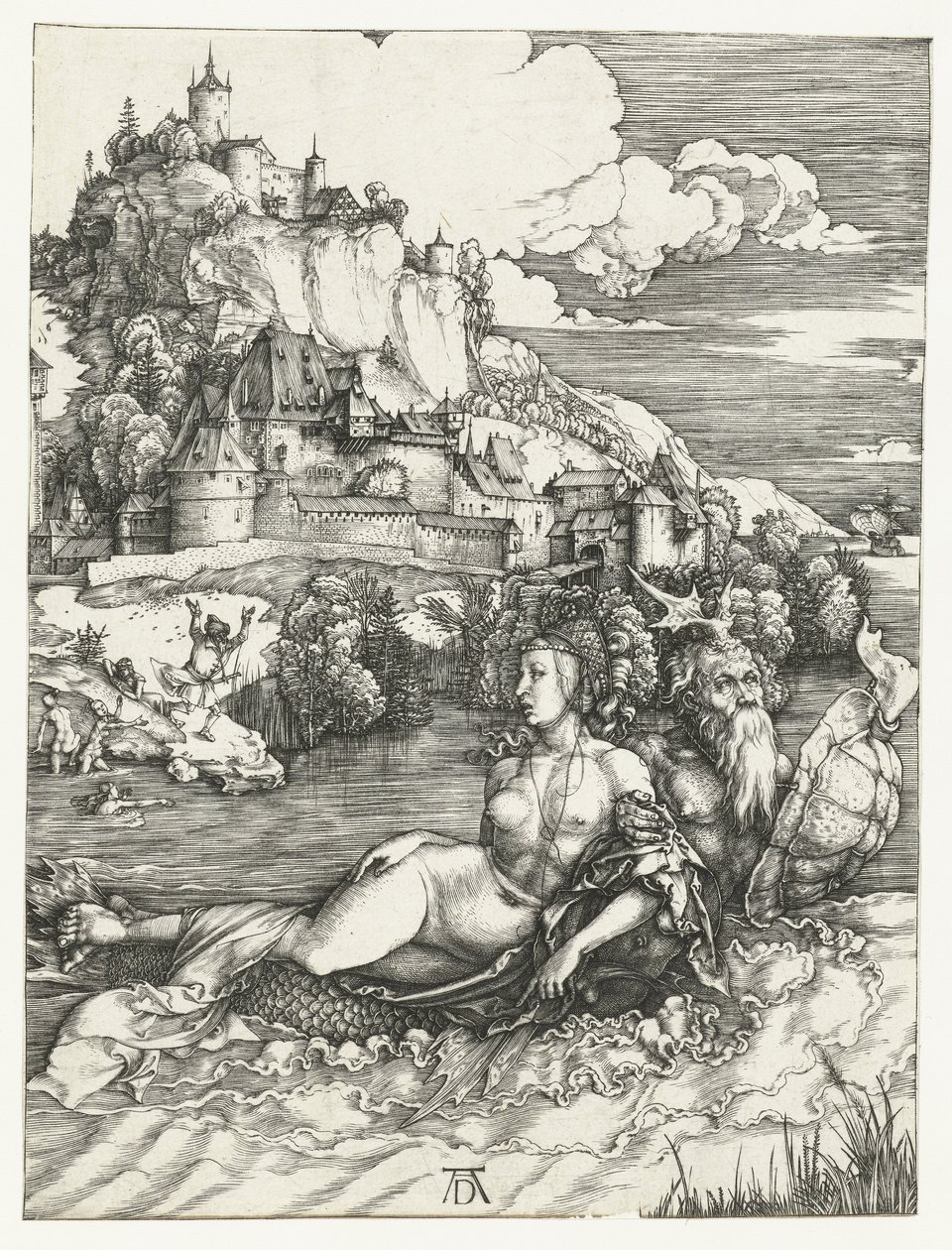 Amymone elrablása a tengeri szörny által alkotó: Albrecht Dürer or Duerer