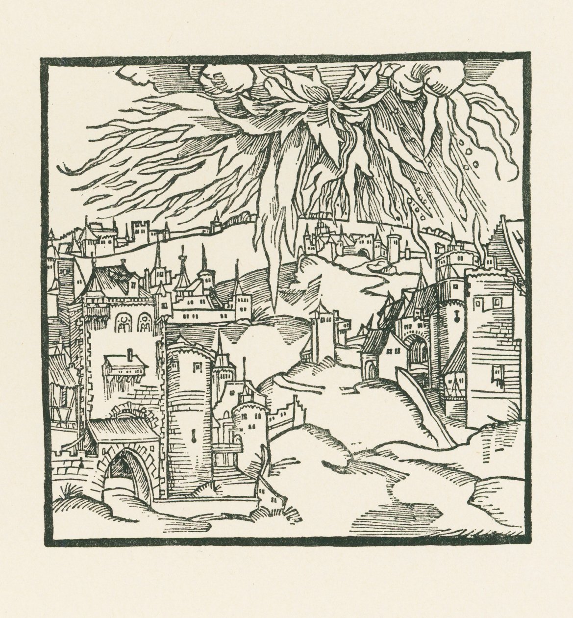 Szodoma és Gomorra pusztulása alkotó: Albrecht Dürer or Duerer