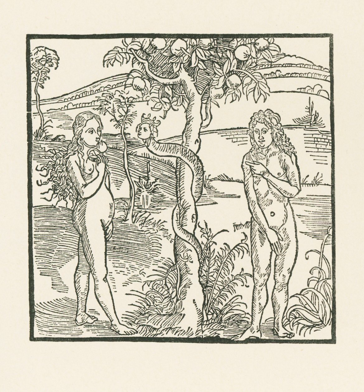 A bukás. Illusztráció a " Der Ritter von Turn " -hoz, 1493-93 körül (fametszet). alkotó: Albrecht Dürer or Duerer