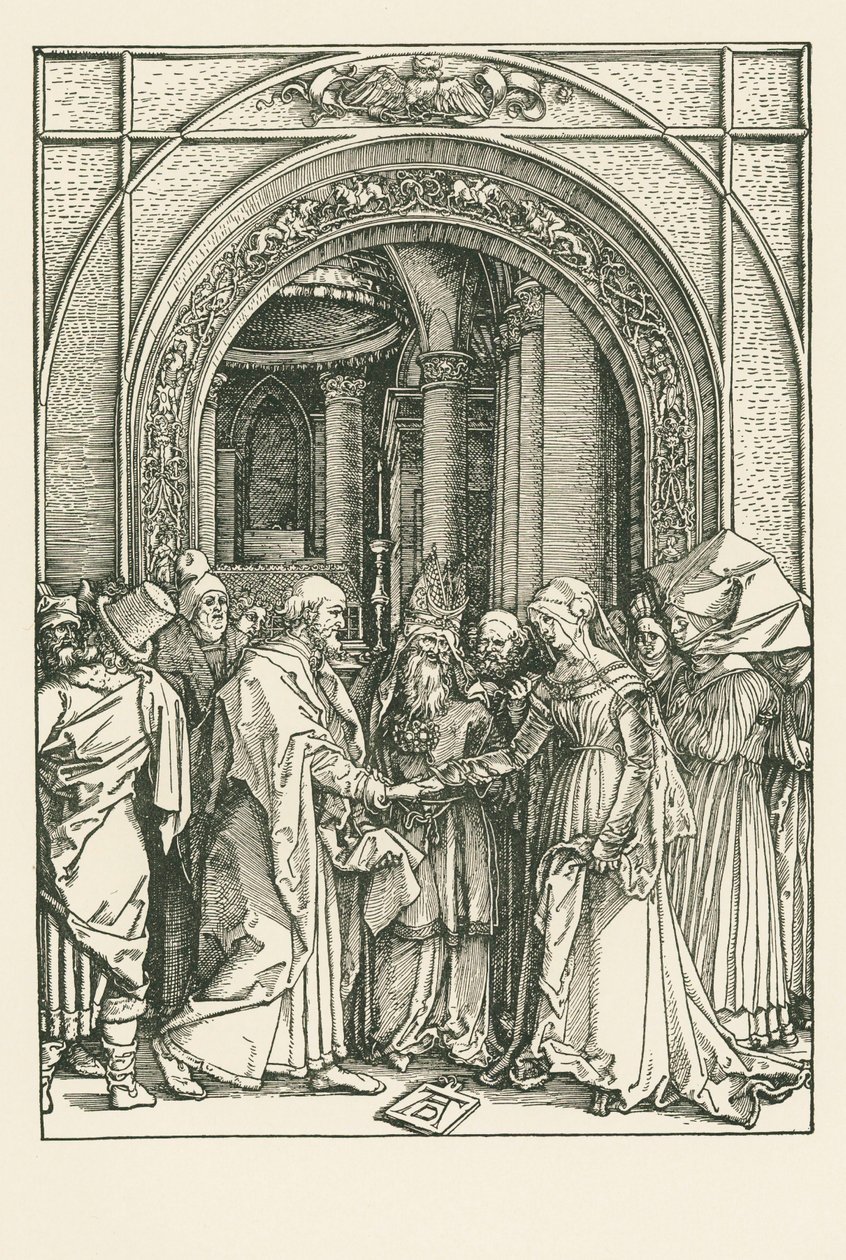 Szűz Mária házassága, 1504 körül (fametszet) alkotó: Albrecht Dürer or Duerer