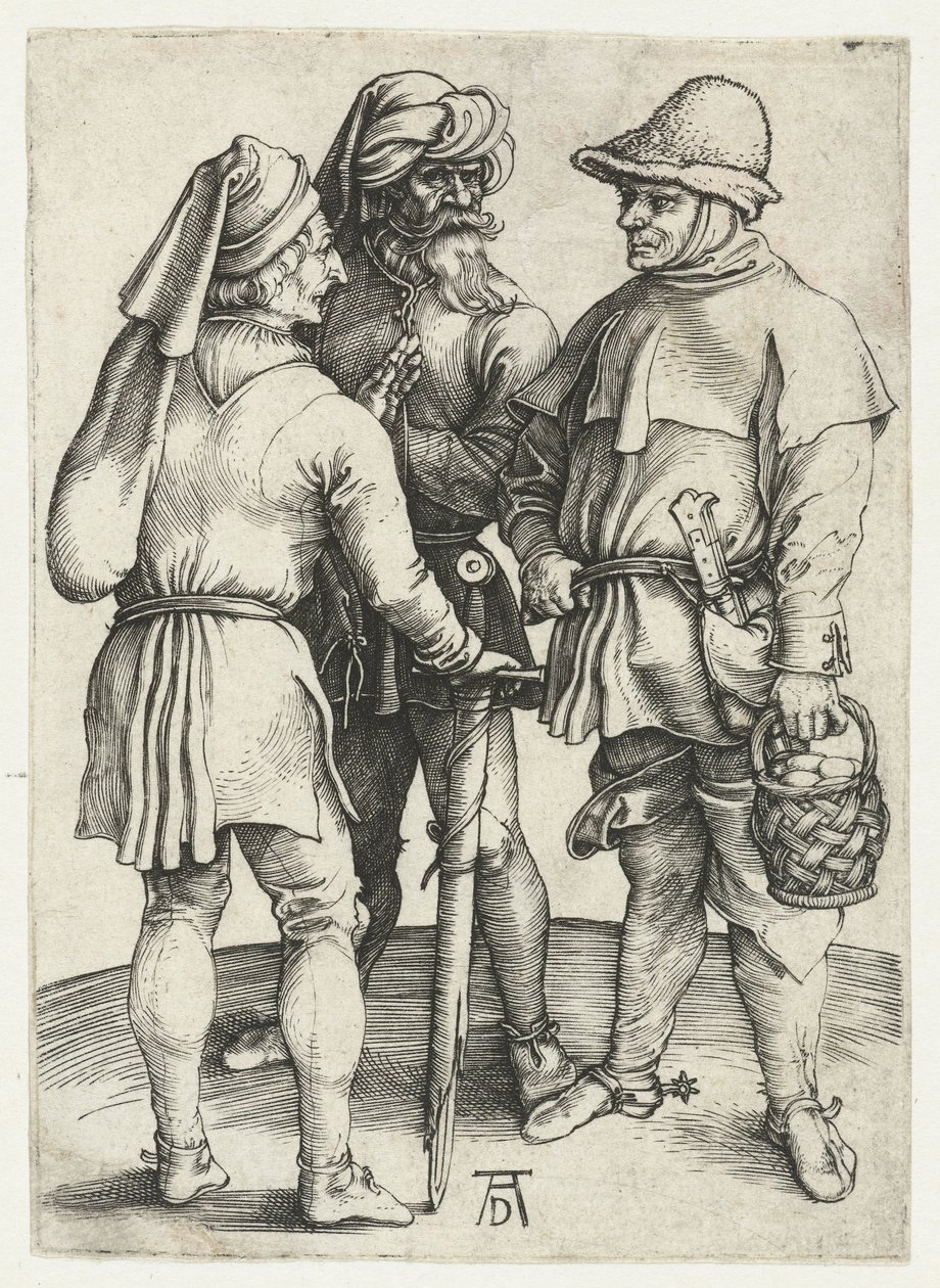 Három paraszt beszélget, alkotó: Albrecht Dürer or Duerer