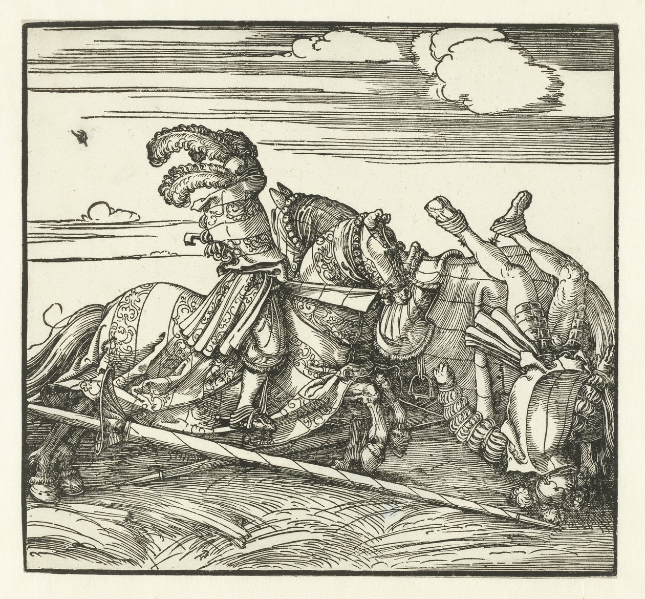 Két lovas harcol lóháton alkotó: Albrecht Dürer or Duerer