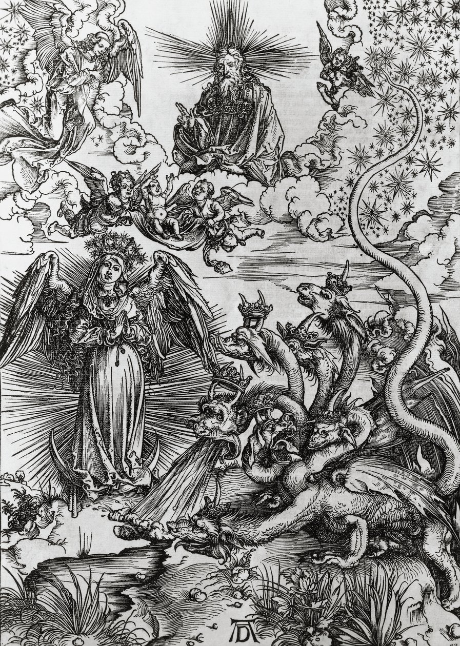 Apokalipszis asszonya és hétfejű sárkány, Apokalipszis alkotó: Albrecht Dürer